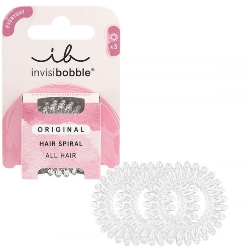 Invisibobble Original hårelastikker - spiral, gennemsigtig (3 stk)