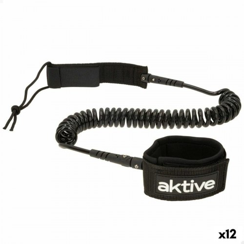 Paddle surf leash spiral - Aktive, sort 20 cm