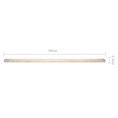 Bordplade Ø60x2,5 cm marmor cremefarvet