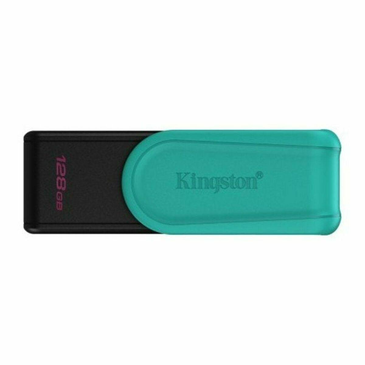 USB-flashdrev Kingston DTXS 128 GB (USB 3.2) - sort/turkis