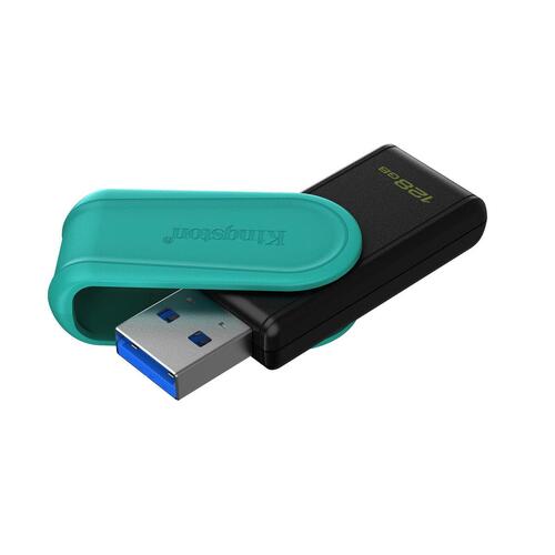 USB-flashdrev Kingston DTXS 128 GB (USB 3.2) - sort/turkis
