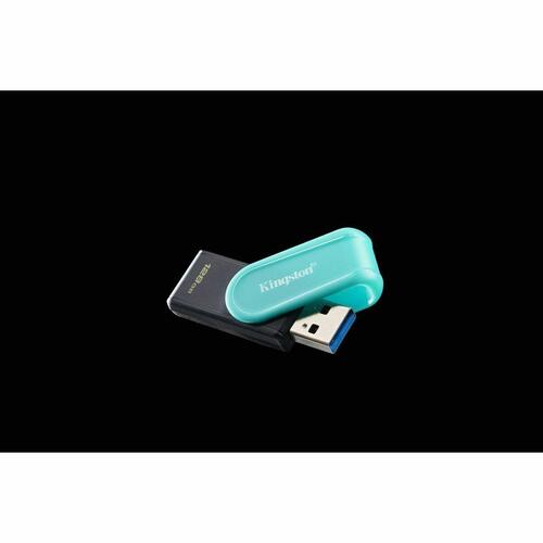 USB-flashdrev Kingston DTXS 128 GB (USB 3.2) - sort/turkis