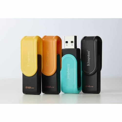 USB-flashdrev Kingston DTXS 128 GB (USB 3.2) - sort/turkis