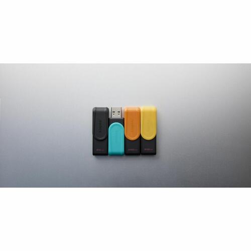 USB-flashdrev Kingston DTXS 128 GB (USB 3.2) - sort/turkis