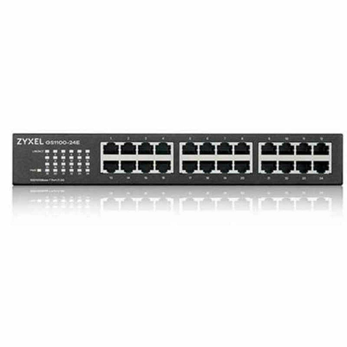 Netværksswitch ZyXEL GS1100-24E - 24x RJ45, sort