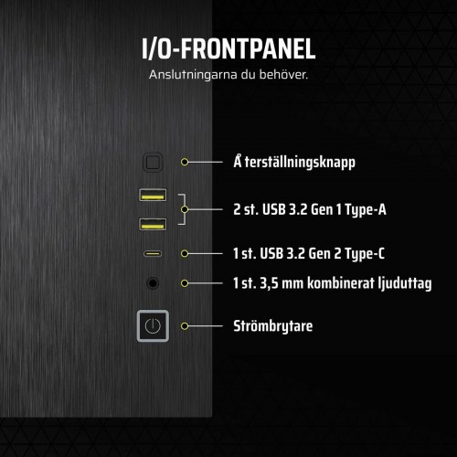 PC kabinet ATX midi-tower Corsair - sort