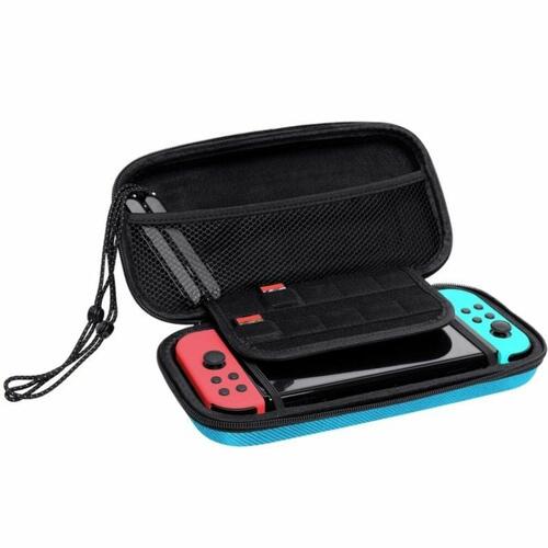 Nintendo Switch etui med skærmbeskyttelse - Trust GTX 1248S, blå/rød
