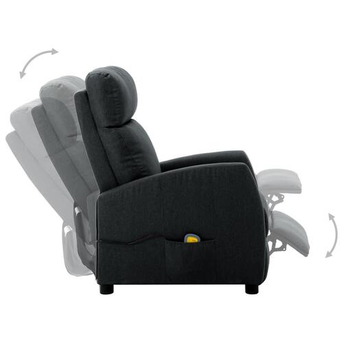Massagestol stof mørkegrå
