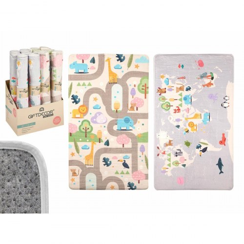 Børnetæppe med dyremotiver 140 × 80 cm - Multifarvet (12 stk.)