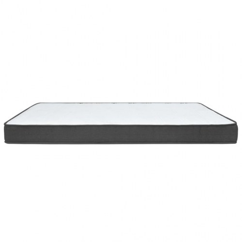 Seng med boxmadras 180x200 cm stof mørkegrå