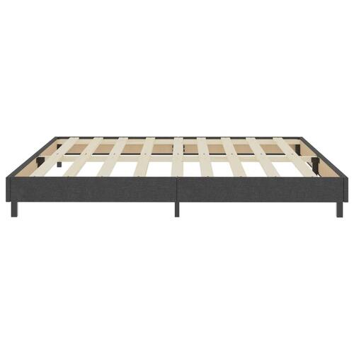 Seng med madras 200x200 cm stof mørkegrå