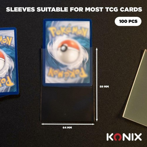 KONIX Perfect Sleeves - kortlommer 100 stk., gennemsigtig