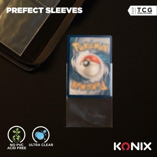 KONIX Perfect Sleeves - kortlommer 100 stk., gennemsigtig