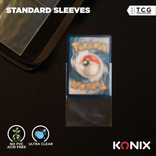 KONIX kortlommer - 100 stk. gennemsigtige sleeves (standard)