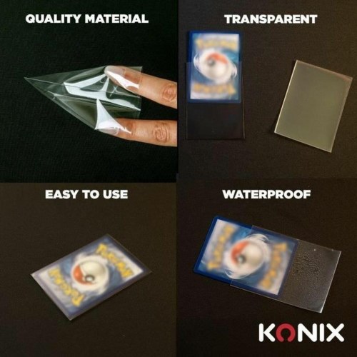 KONIX kortlommer - 100 stk. gennemsigtige sleeves (standard)