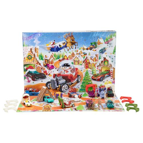 Julekalender Hot Wheels - multifarvet adventskalender til børn 3+