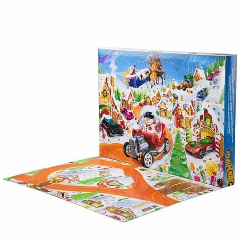 Julekalender Hot Wheels - multifarvet adventskalender til børn 3+