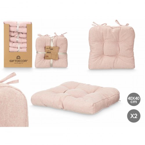 Stolhynder - pink 40 × 40 × 7 cm, sæt á 2 (6 sæt)
