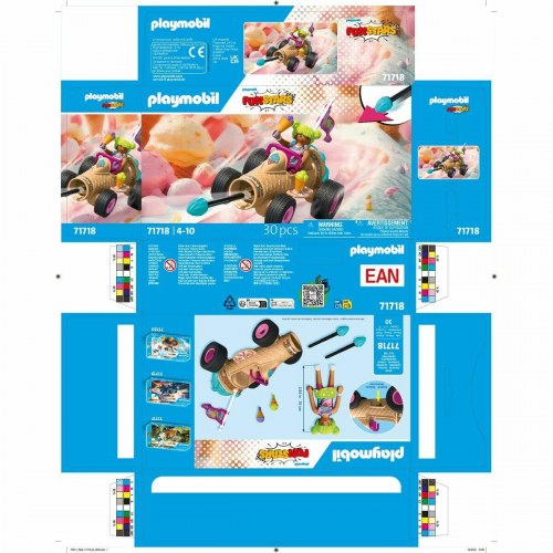 Legetøjssæt Playmobil FunStars Racing isvaffel - 30 dele