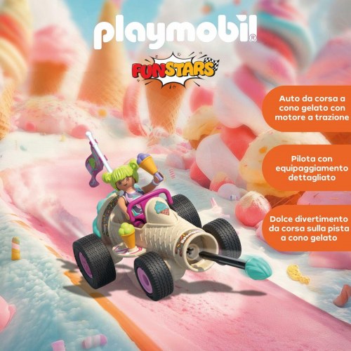 Legetøjssæt Playmobil FunStars Racing isvaffel - 30 dele
