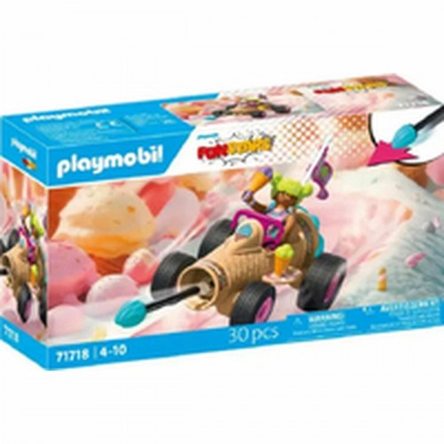 Legetøjssæt Playmobil FunStars Racing isvaffel - 30 dele