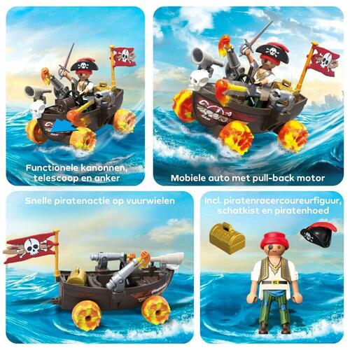 Legetøjssæt Playmobil Racing piratskib - 45 dele