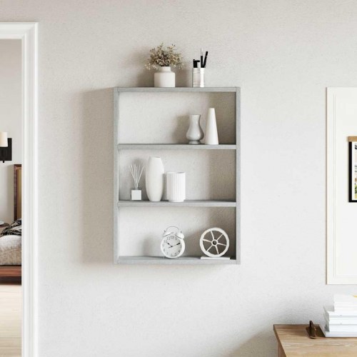 Væghylde 43 × 9 × 60 cm i konstrueret træ - betongrå