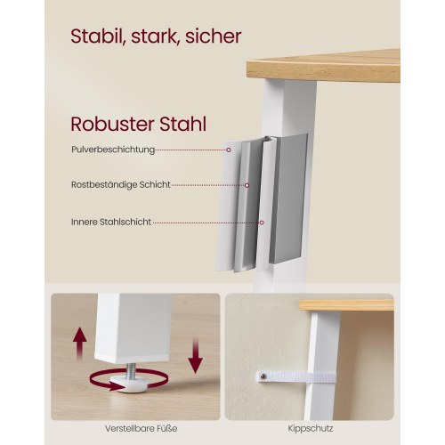 Hjørnereol 4 niveauer stigehylde, bogreol/plantestand, natur eg & mat hvid