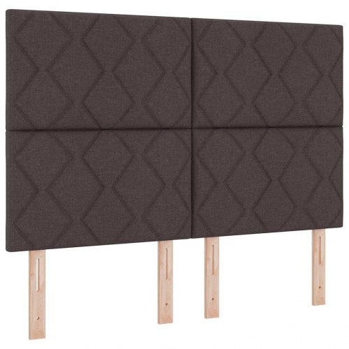 Kontinentalseng med madras Brun 160 x 200 cm Stof