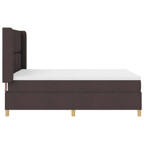 Kontinentalseng med madras Brun 160 x 200 cm Stof