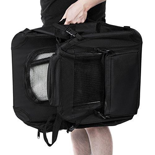 Hundebur stof – FEANDREA sammenklappeligt, 70 × 52 × 52 cm, sort