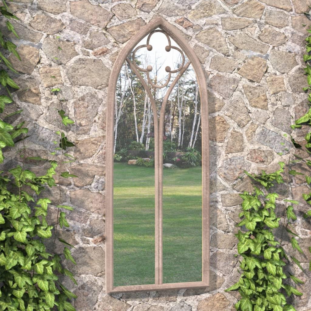 Havespejl 100x45 cm jern sandfarvet