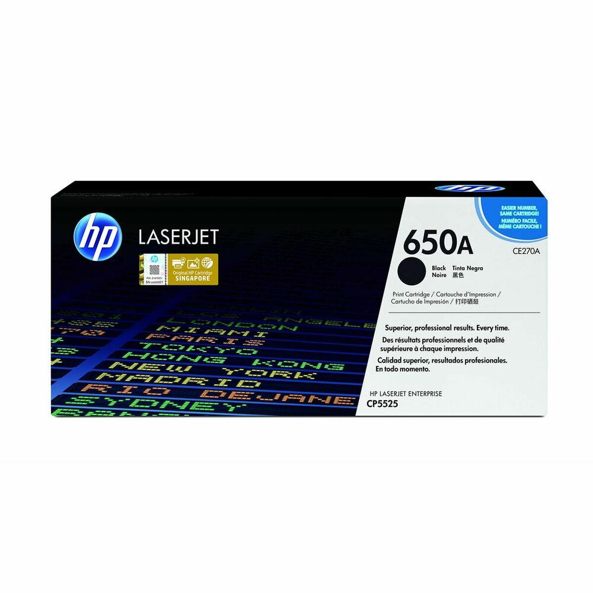 Toner til laserprinter HP 650A CE270A - sort