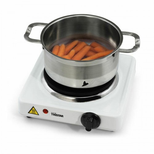 Tristar KP-6185 enkelt kogeplade - hvid, 1.000 W