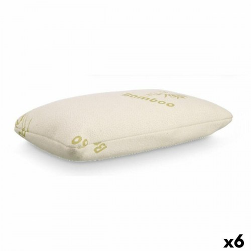Hovedpude memoryskum - hvid 70 × 15 × 40 cm (6 stk.)