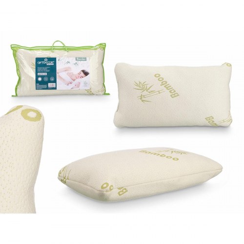 Hovedpude memoryskum - hvid 70 × 15 × 40 cm (6 stk.)