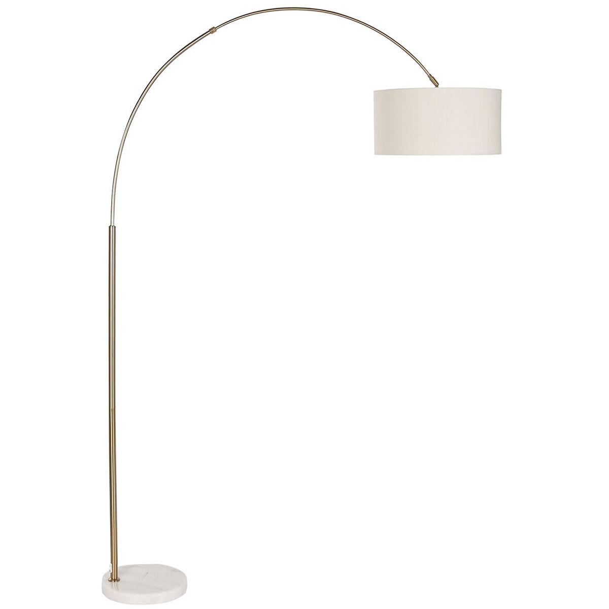 Gulvlampe bue - hvid/beige/guld, 126 × 40 × 193 cm