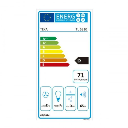 Teka konventionel emhætte 60 cm - stål, 332 m³/h, 65 dB