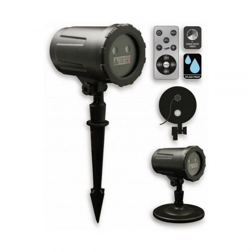 Laser projektor spotlight med timer og fjernbetjening