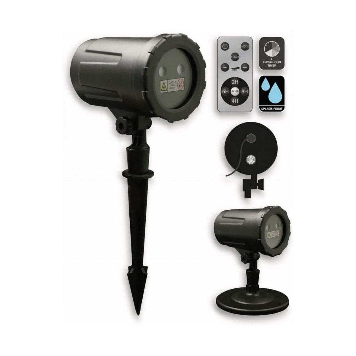 Laser projektor spotlight med timer og fjernbetjening