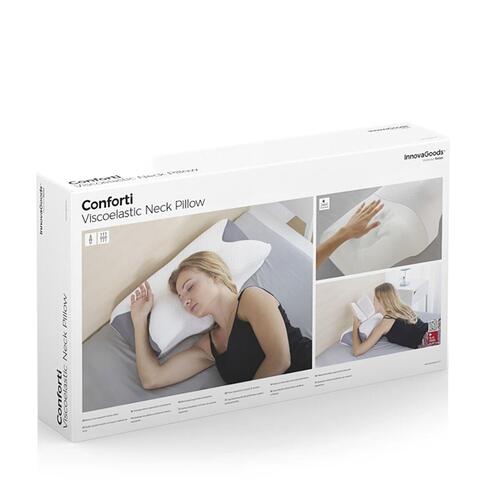 Nakkepude med memory foam - Conforti (hvid/grå)