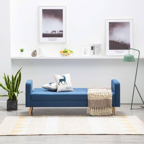 Sofa stof blå