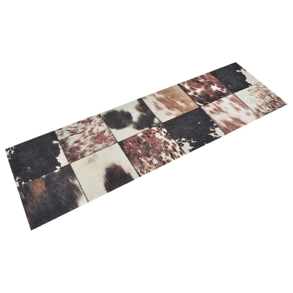 Køkkentæppe 60 x 180 cm med dyreprint - vaskbar køkkenmåtte i velour