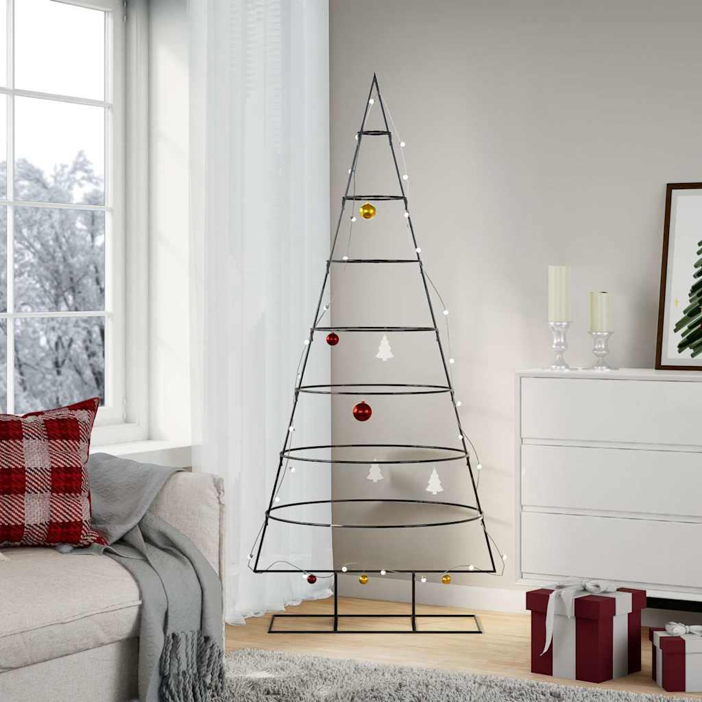 Dekorativt Juletræ Metal - Sort / 180 cm