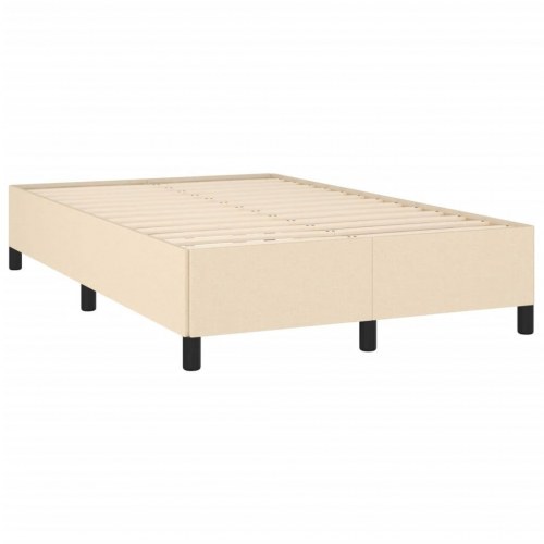 Kontinentalseng med madras 120×190 cm - stof, cremefarvet