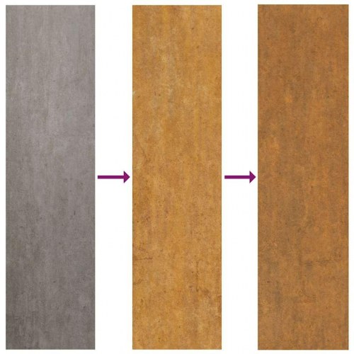 Højbed i cortenstål 479 × 100 × 69 cm - rustfarvet