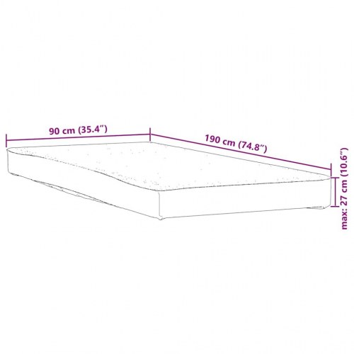 Madrasbeskytter vandtæt 90 x 190 cm - hvid
