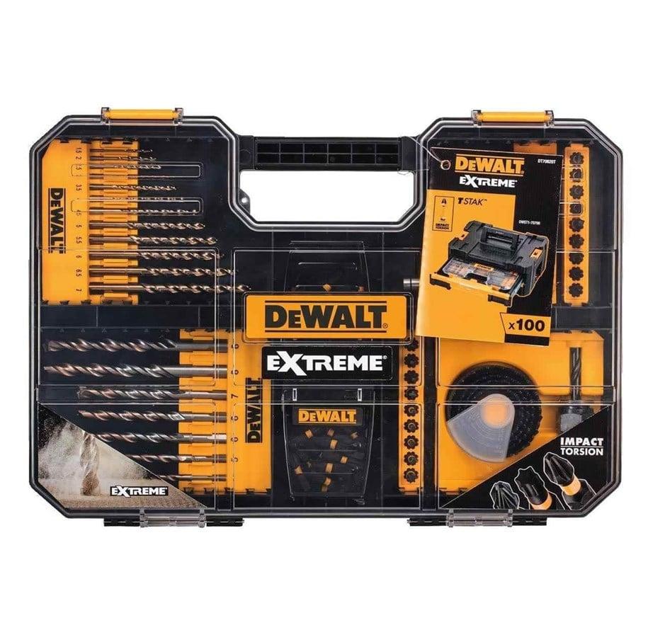 Bor- og bitssæt DeWALT Extreme Impact Torsion - 100 dele - passer TSTAK IV skuffe billede
