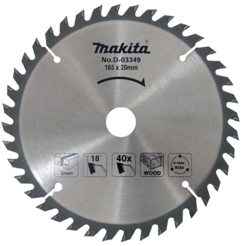 Rundsavsklinge Makita D-03349 165 mm - 40 tænder