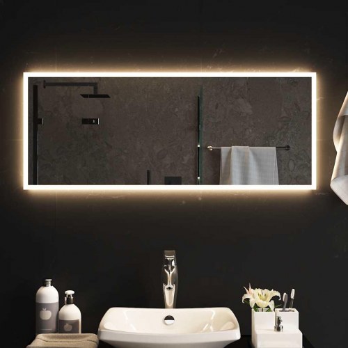 Badeværelsesspejl med LED-lys 100x40 cm